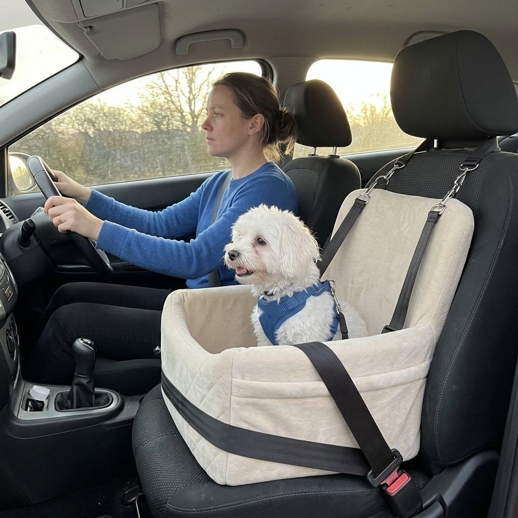 Asiento de seguridad acolchado para tu mascota