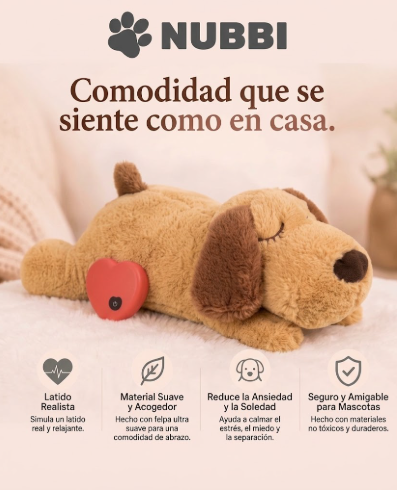 Nubbi LatidoPaz — Peluche con Latido Calmante para Perros"
